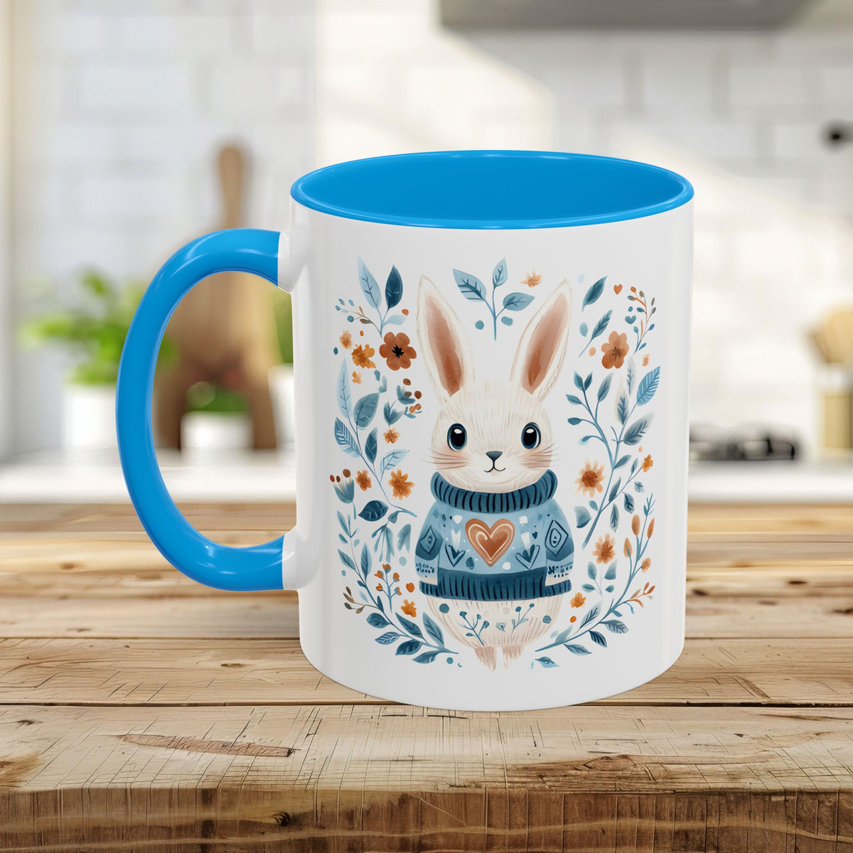 Folk Art Winter Rabbit Mug (11/15oz)