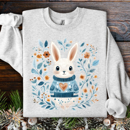 Folk Art Winter Rabbit Sweatshirt