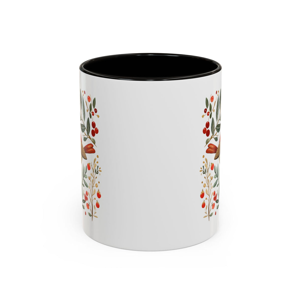 Folk Art Winter Sparrow Mug (11/15oz)
