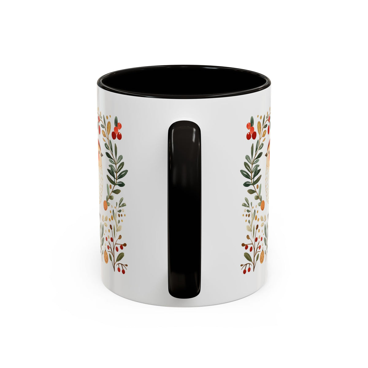 Folk Art Winter Sparrow Mug (11/15oz)