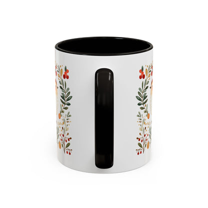 Folk Art Winter Sparrow Mug (11/15oz)