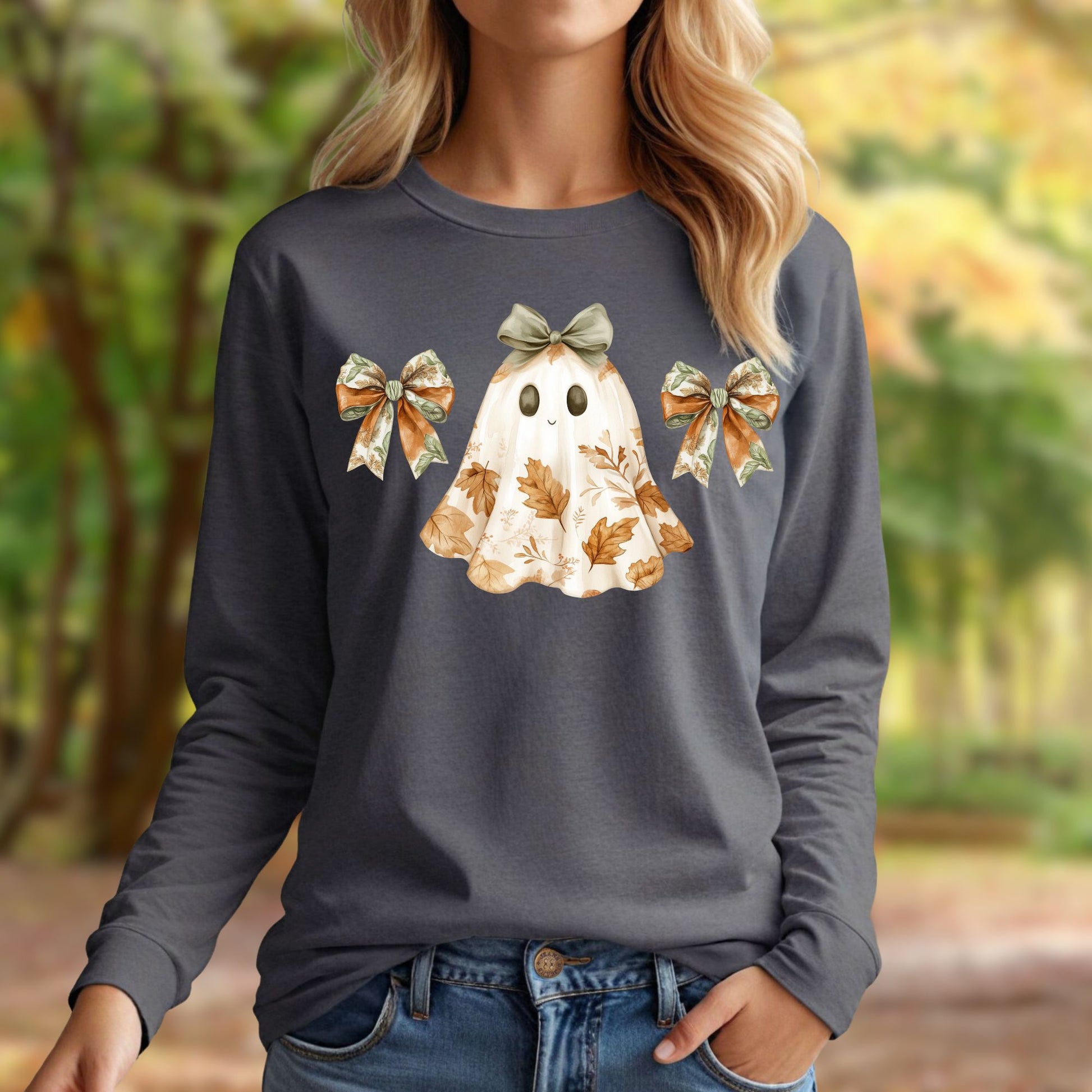 Friendly Boho Ghost Long Sleeve T-Shirt