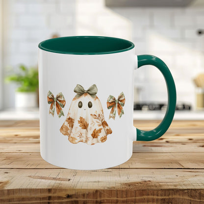 Friendly Floral Lady Ghost with Bows Mug (11/15oz)