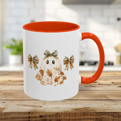 Friendly Floral Lady Ghost with Bows Mug (11/15oz)