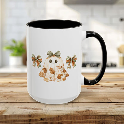Friendly Floral Lady Ghost with Bows Mug (11/15oz)