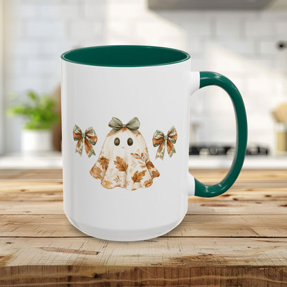 Friendly Floral Lady Ghost with Bows Mug (11/15oz)