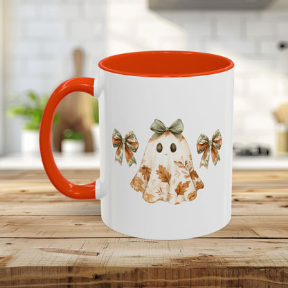 Friendly Floral Lady Ghost with Bows Mug (11/15oz)