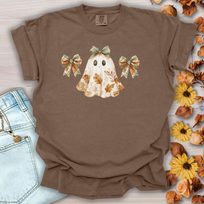 Friendly Floral Lady Ghost with Bows T-Shirt