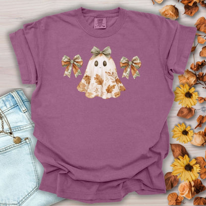 Friendly Floral Lady Ghost with Bows T-Shirt