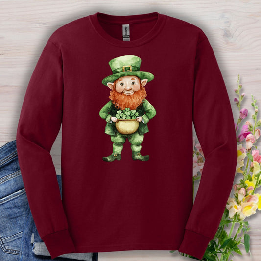 Friendly Irish Leprechaun Long Sleeve Tee