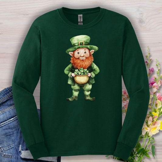 Friendly Irish Leprechaun Long Sleeve Tee