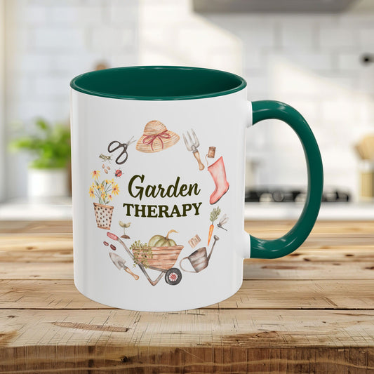 Garden Therapy Floral Wreath Mug (11oz/15oz)