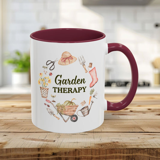 Garden Therapy Floral Wreath Mug (11oz/15oz)
