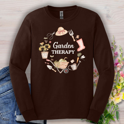 Garden Therapy Wreath Long Sleeve Tee