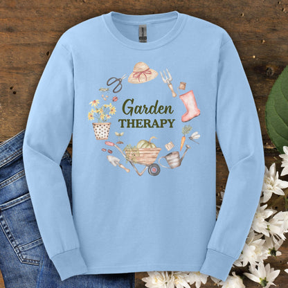 Garden Therapy Wreath Long Sleeve Tee
