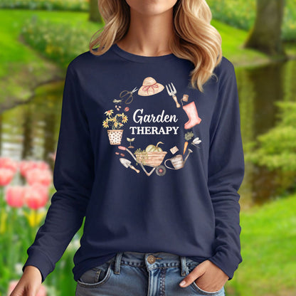 Garden Therapy Wreath Long Sleeve Tee