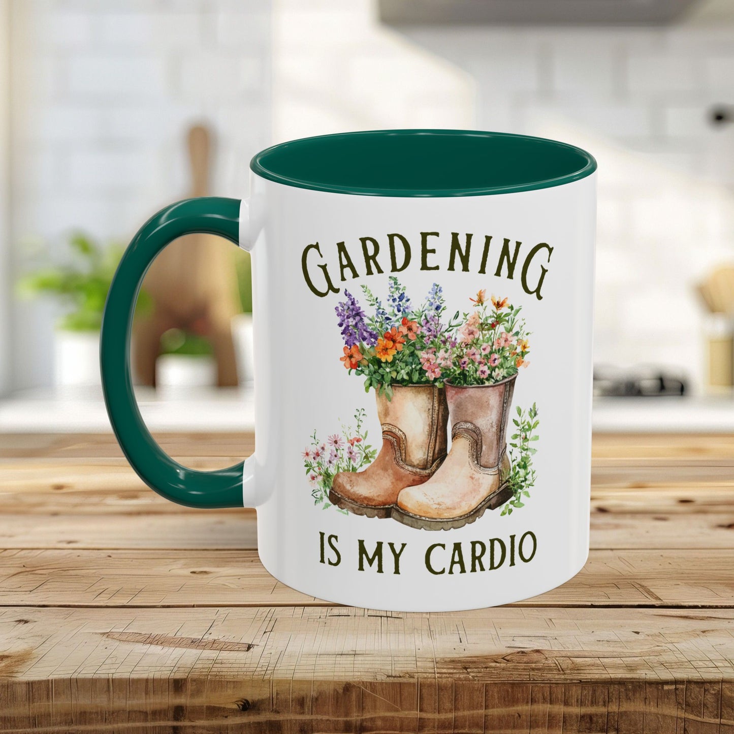 Gardening Is My Cardio Floral Boots Mug (11/15oz)