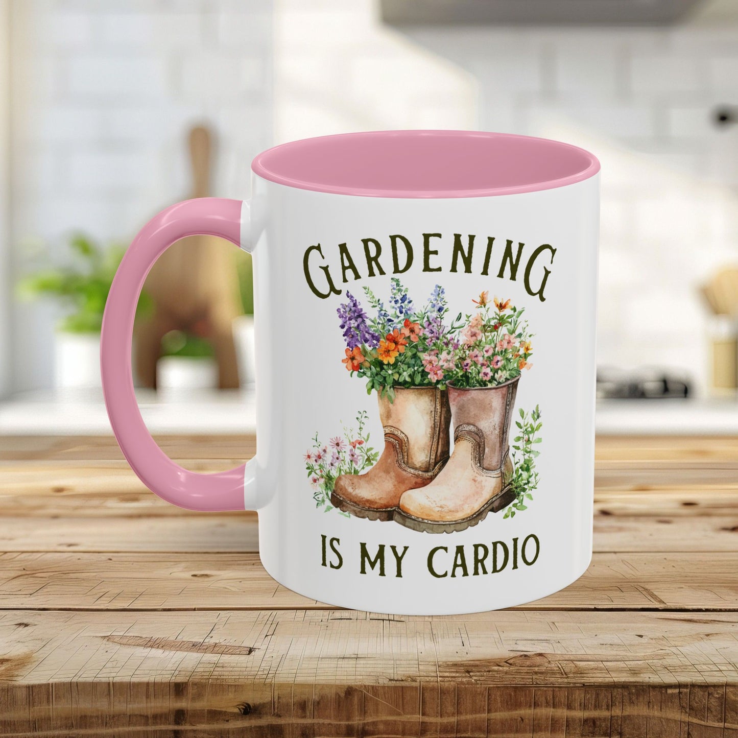 Gardening Is My Cardio Floral Boots Mug (11/15oz)