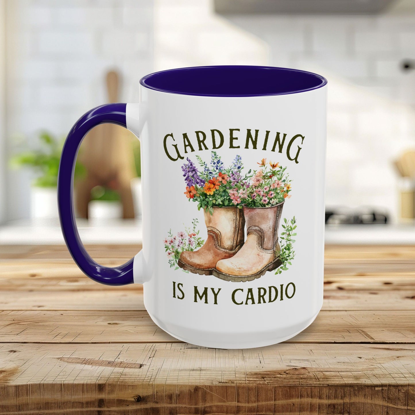 Gardening Is My Cardio Floral Boots Mug (11/15oz)