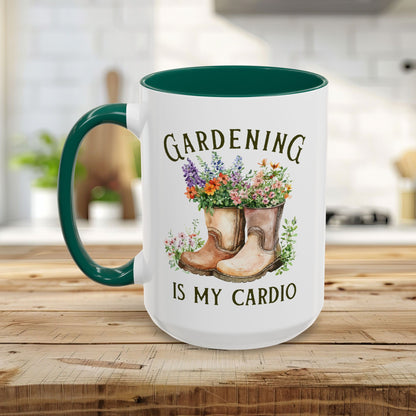 Gardening Is My Cardio Floral Boots Mug (11/15oz)