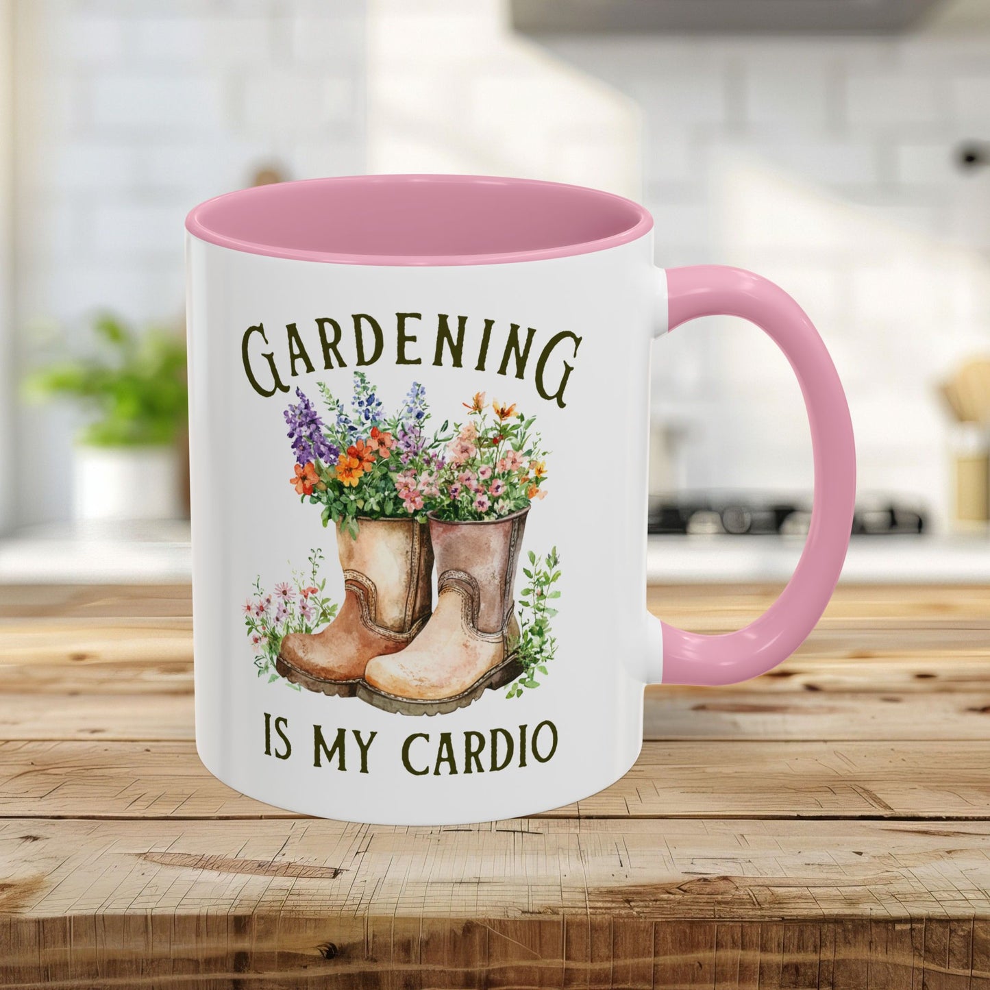 Gardening Is My Cardio Floral Boots Mug (11/15oz)