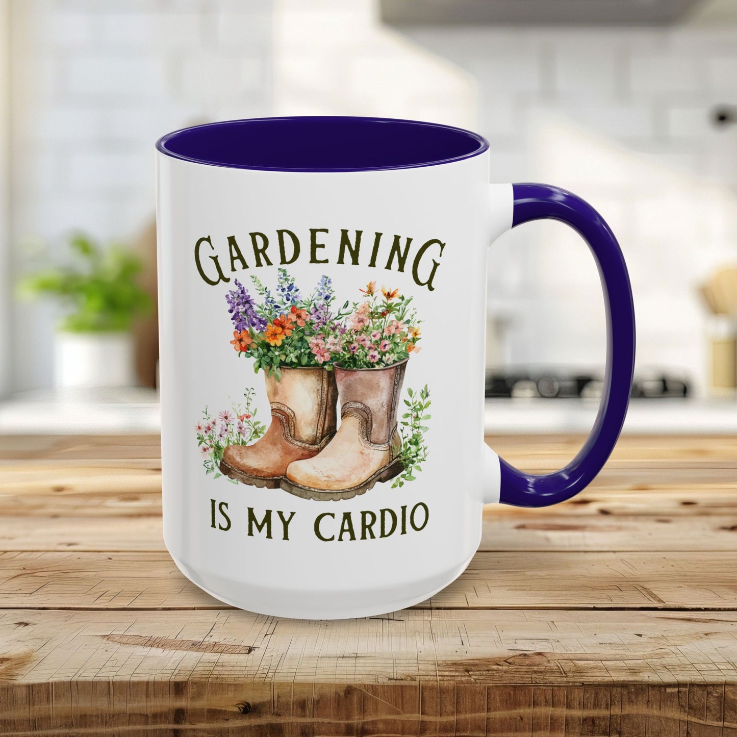 Gardening Is My Cardio Floral Boots Mug (11/15oz)