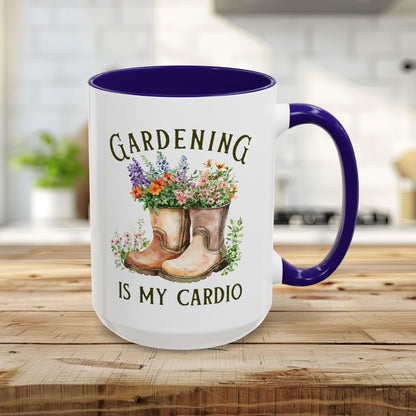 Gardening Is My Cardio Floral Boots Mug (11/15oz)