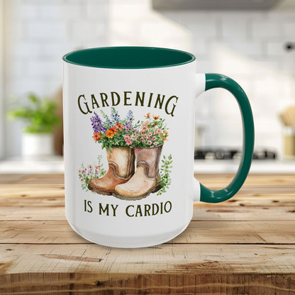 Gardening Is My Cardio Floral Boots Mug (11/15oz)