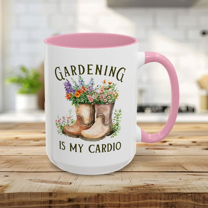 Gardening Is My Cardio Floral Boots Mug (11/15oz)