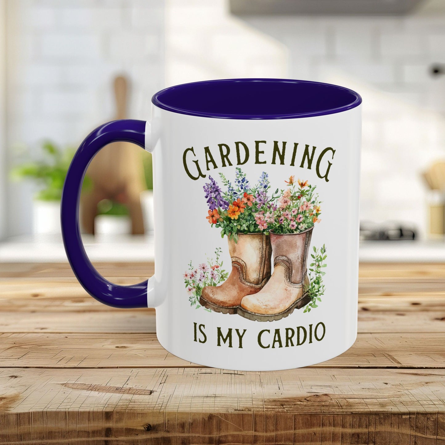 Gardening Is My Cardio Floral Boots Mug (11/15oz)