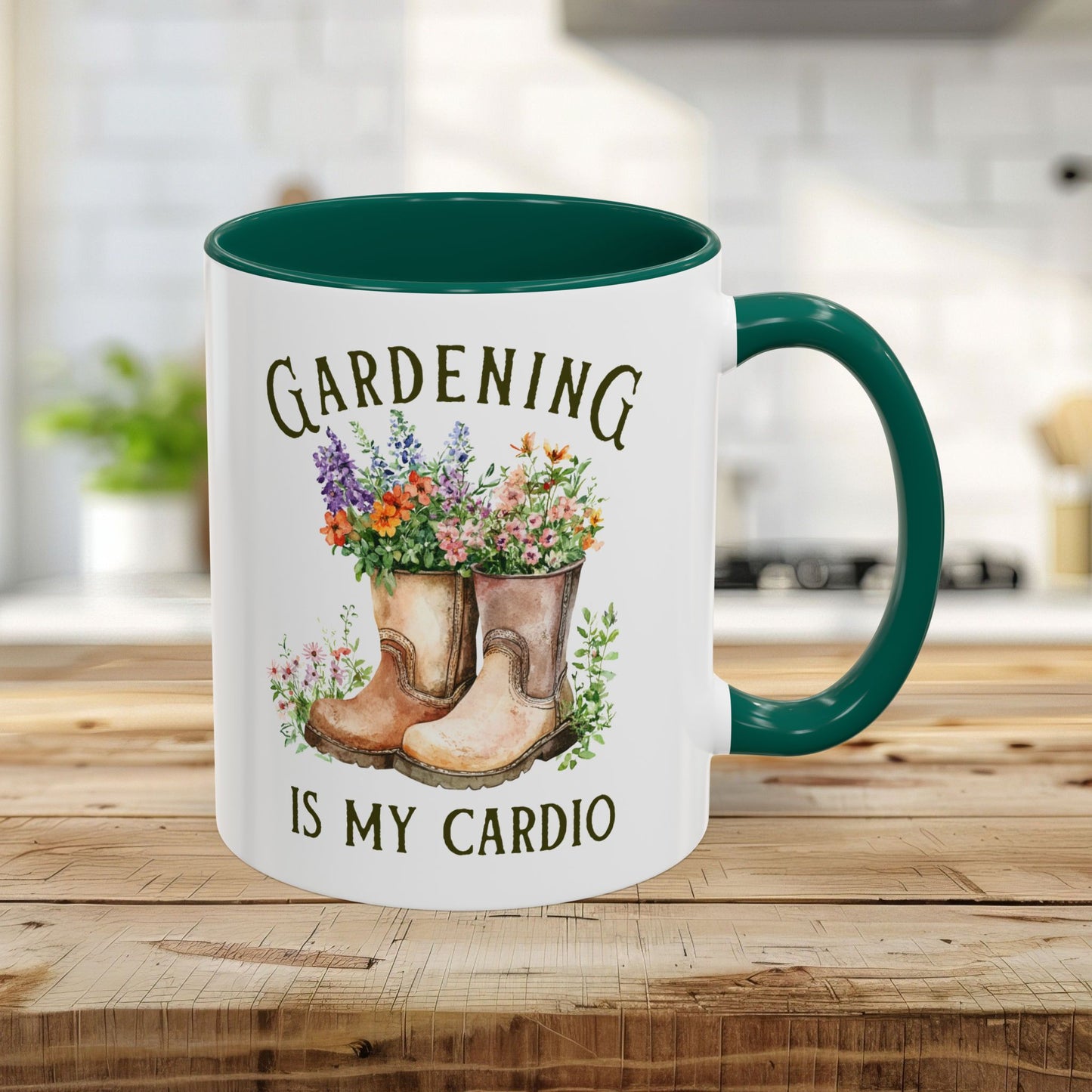 Gardening Is My Cardio Floral Boots Mug (11/15oz)
