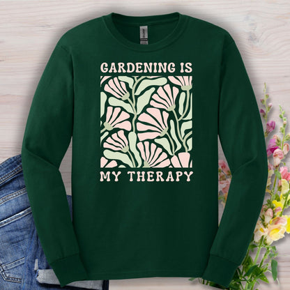 Gardening Is My Therapy Long Sleeve Tee
