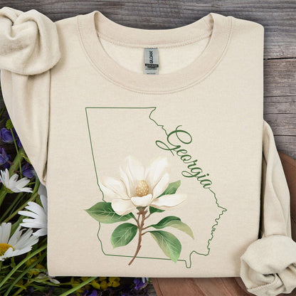 Georgia State Flower Sweatshirt - Sweet Bay Magnolia