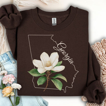 Georgia State Flower Sweatshirt - Sweet Bay Magnolia