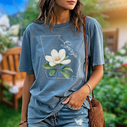 Georgia State Flower T-Shirt — Sweetbay Magnolia