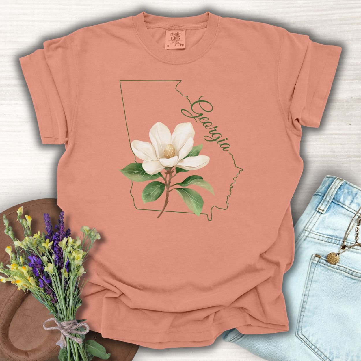Georgia State Flower T-Shirt — Sweetbay Magnolia