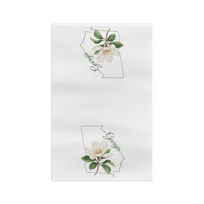 Georgia State Flower Tea Towel - Sweetbay Magnolia