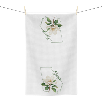 Georgia State Flower Tea Towel - Sweetbay Magnolia