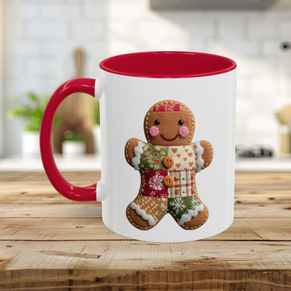 Gingerbread Man Patchwork Mug (11/15oz)