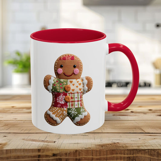 Gingerbread Man Patchwork Mug (11/15oz)