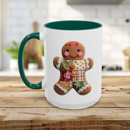 Gingerbread Man Patchwork Mug (11/15oz)