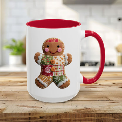 Gingerbread Man Patchwork Mug (11/15oz)