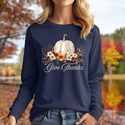 Give Thanks Pumpkin Long Sleeve Tee