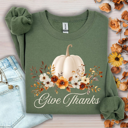 Give Thanks Pumpkin Sweatshirt