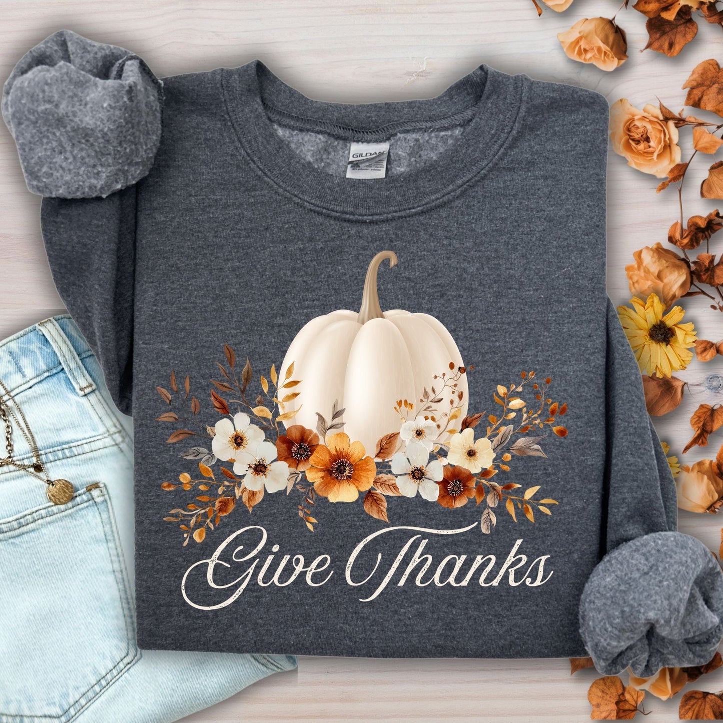 Give Thanks Pumpkin Sweatshirt