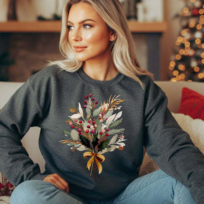 Gold Holiday Bouquet Sweatshirt