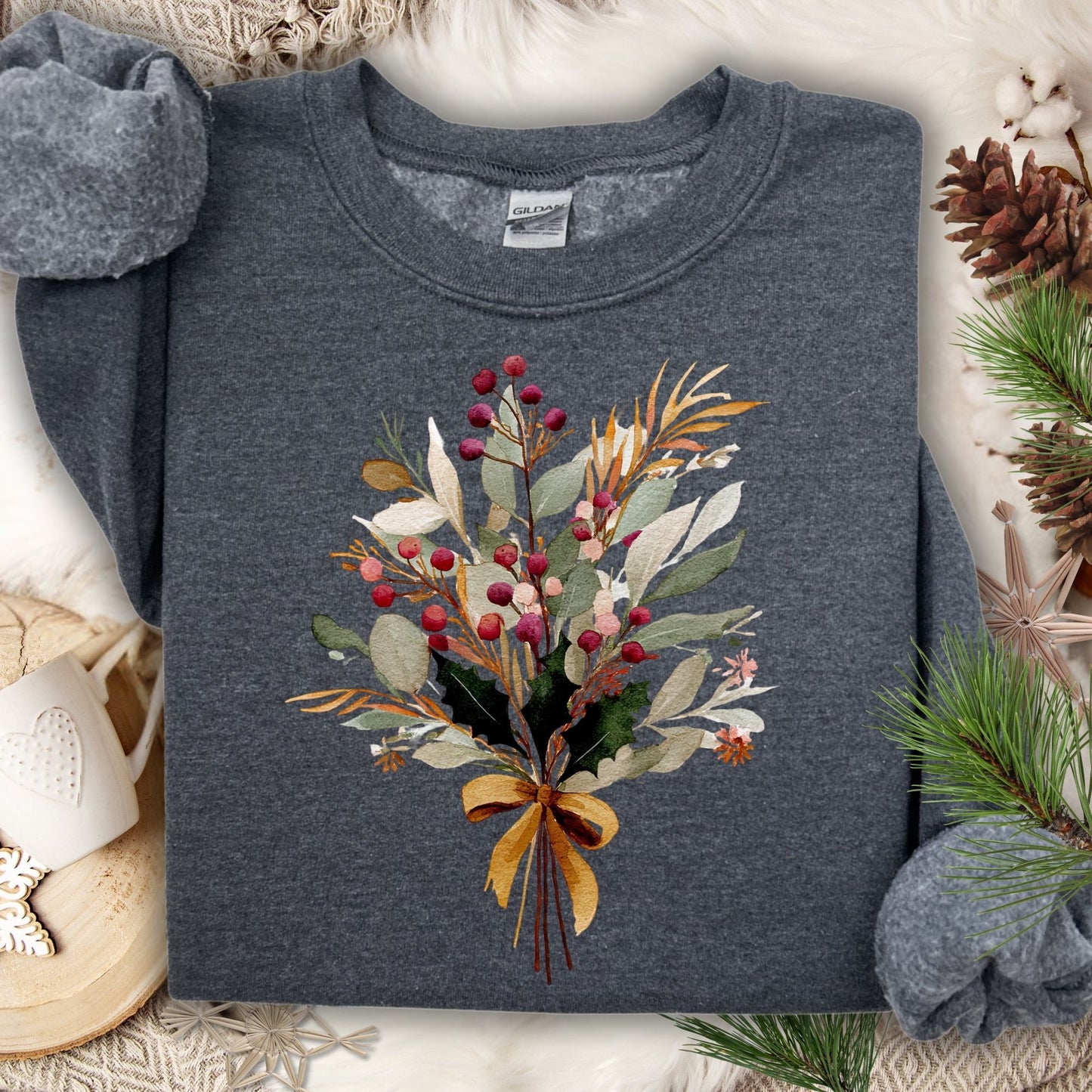 Gold Holiday Bouquet Sweatshirt