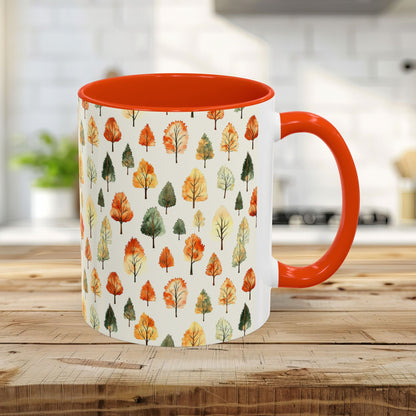 Golden Autumn Watercolor Trees Mug (11/15oz)