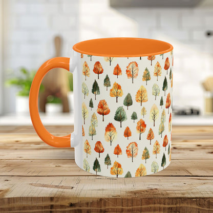 Golden Autumn Watercolor Trees Mug (11/15oz)