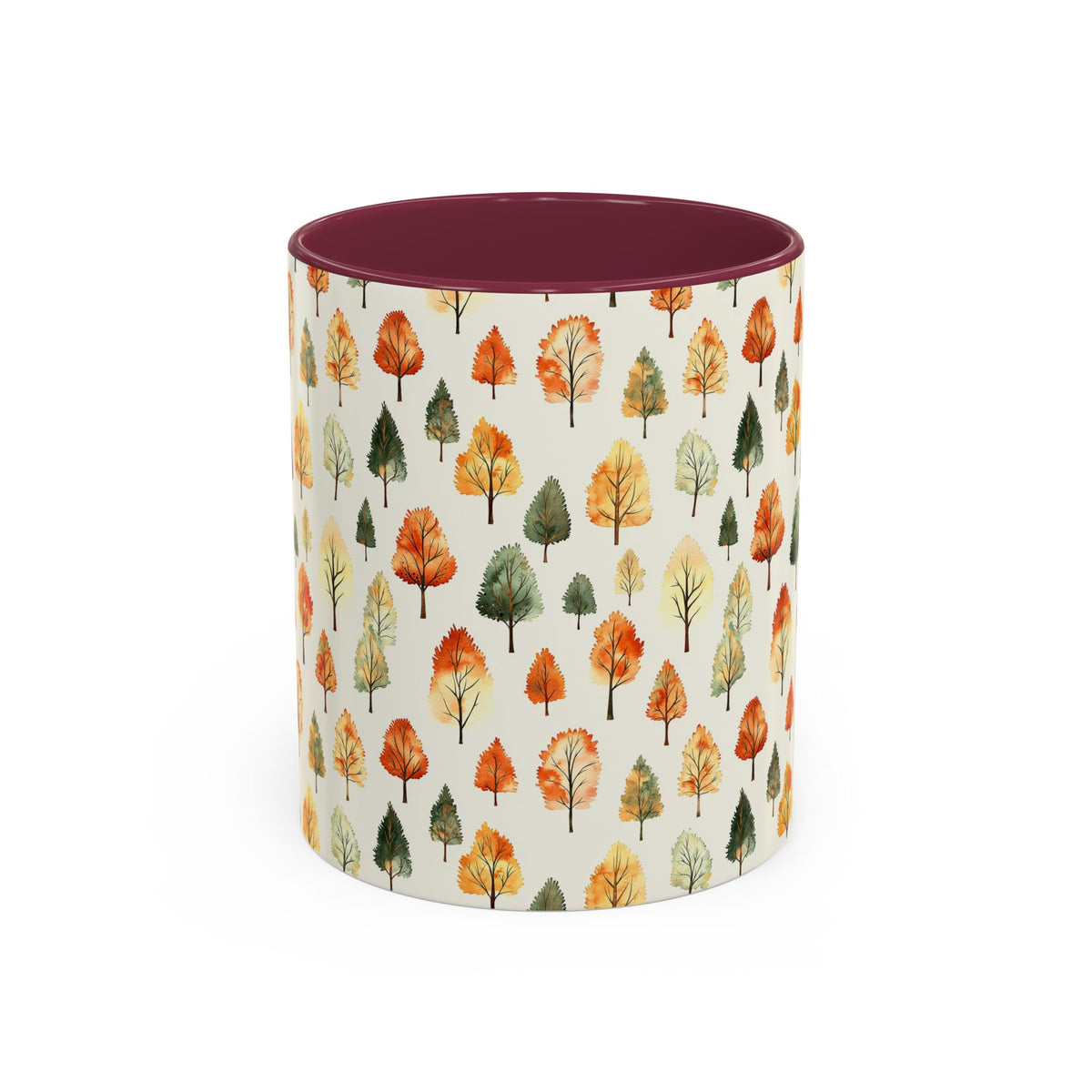 Golden Autumn Watercolor Trees Mug (11/15oz)